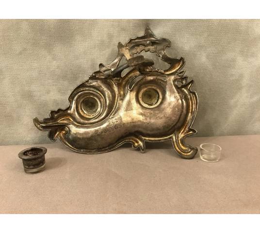 Bronze Bronze Encrier of epoch 19 th Louis XV