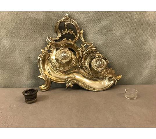 Bronze Bronze Encrier of epoch 19 th Louis XV