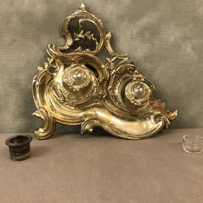 Bronze Bronze Encrier of epoch 19 th Louis XV