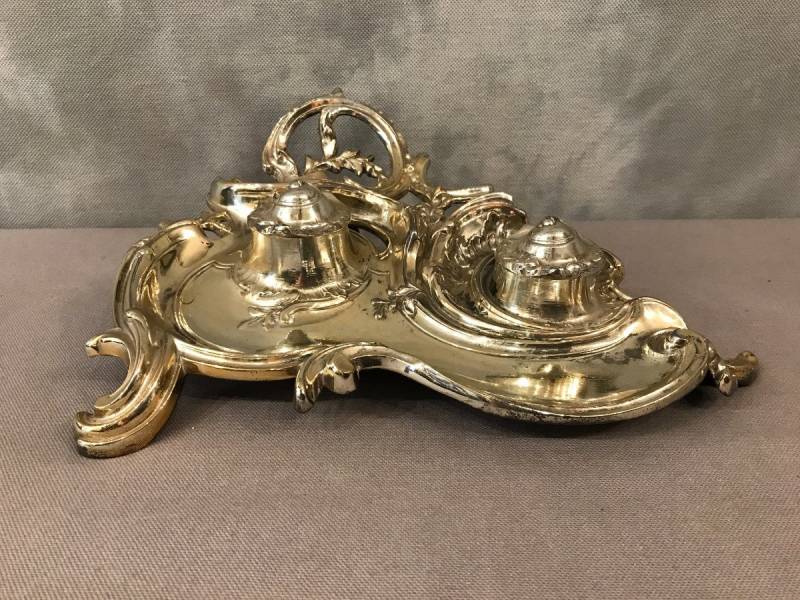 Bronze Bronze Encrier of epoch 19 th Louis XV