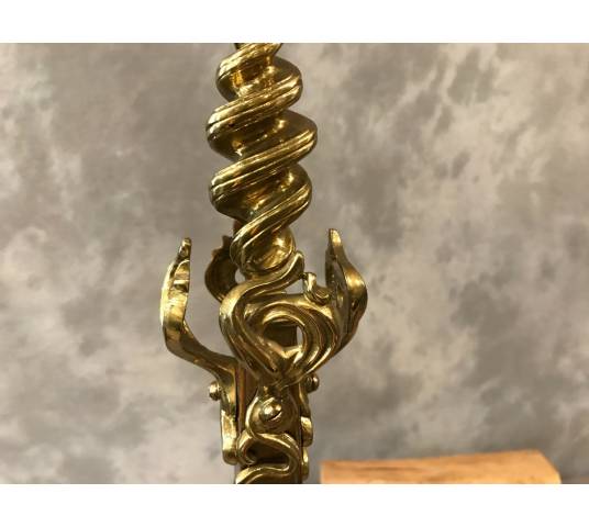 Modern polished bronze channels Art Nouveau