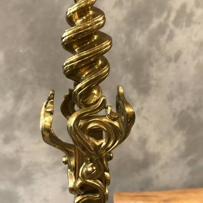 Modern polished bronze channels Art Nouveau