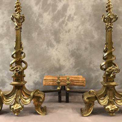 Modern polished bronze channels Art Nouveau