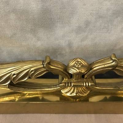 Beautiful old fireplace bar in bronze and vintage brass Restoration 19 th