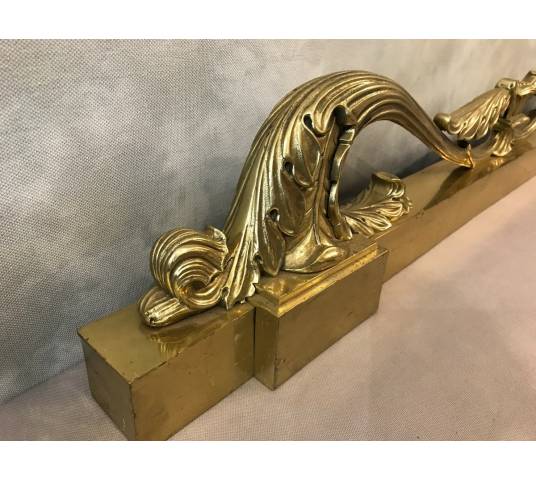 Beautiful old fireplace bar in bronze and vintage brass Restoration 19 th