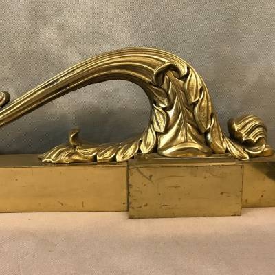 Beautiful old fireplace bar in bronze and vintage brass Restoration 19 th