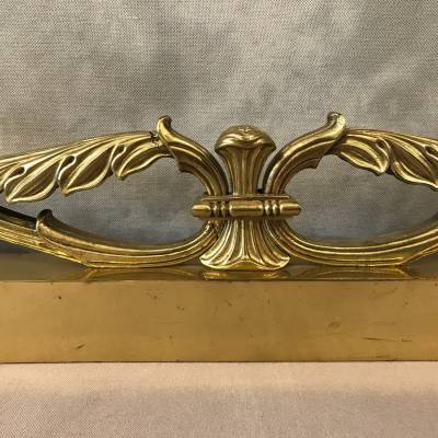 Beautiful old fireplace bar in bronze and vintage brass Restoration 19 th