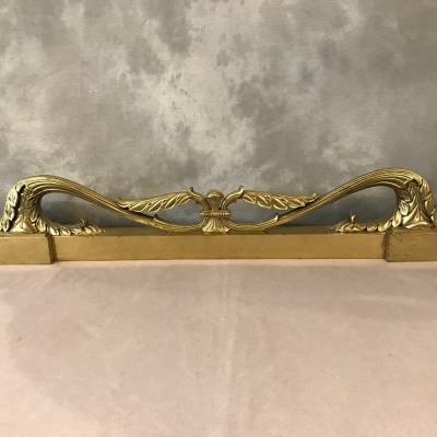 Beautiful old fireplace bar in bronze and vintage brass Restoration 19 th