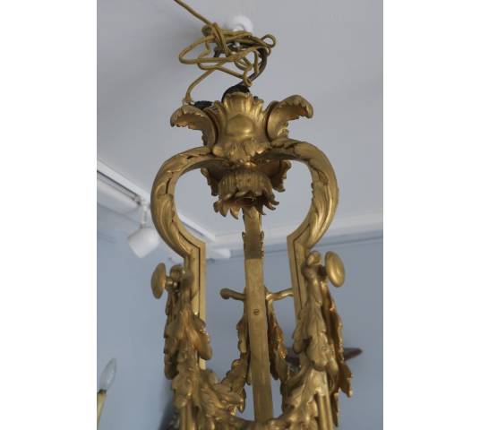 Magnificent great chandelier in gilded bronze 19 th