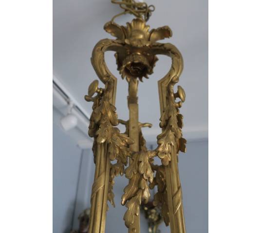 Magnificent great chandelier in gilded bronze 19 th