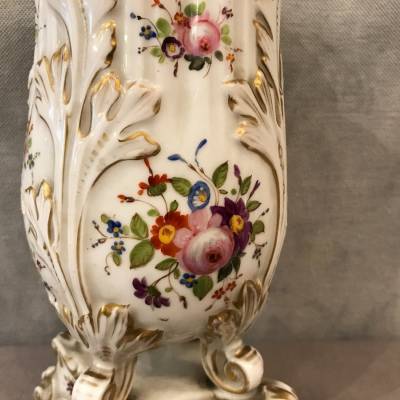 Old porcelain Vase of Old Paris of era 19th-century.