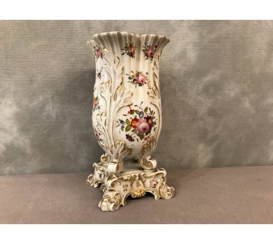 Old porcelain Vase of Old Paris of era 19th-century.