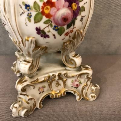 Old porcelain Vase of Old Paris of era 19th-century.