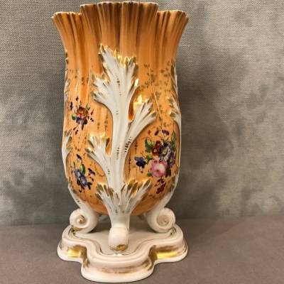 Old porcelain Vase of Old Paris of era 19th century.