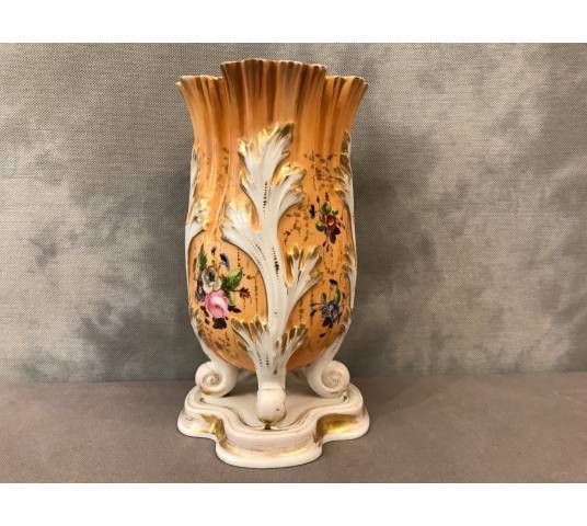 Old porcelain Vase of Old Paris of era 19th century.