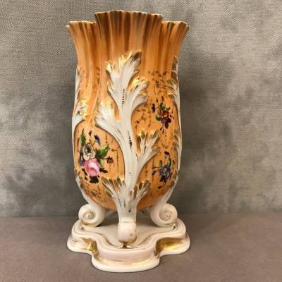 Old porcelain Vase of Old Paris of era 19th century.