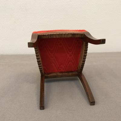 Petite chaise miniature en acajou de style