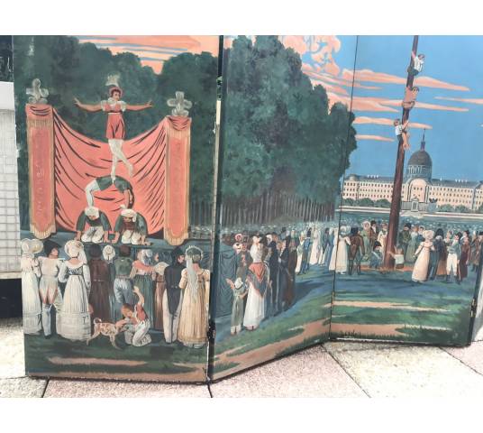Paravent at 5 panels of the French Revolution 20 th