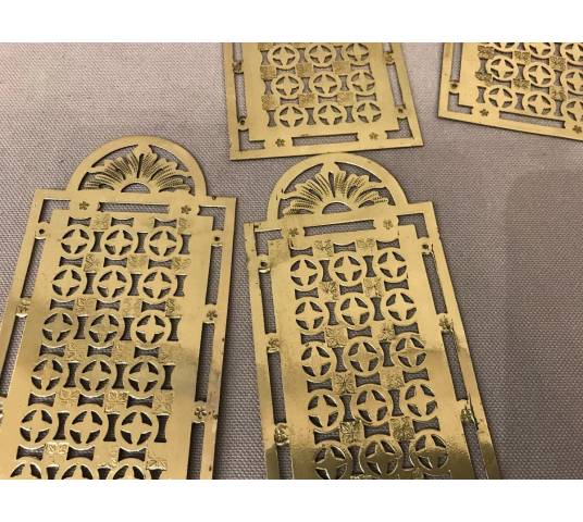 Set of 11 plates of cleanliness of period 19 th in brass