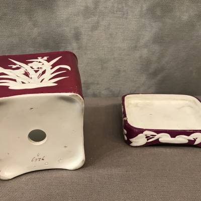 Cache pot en porcelaine de Minton d’époque  fin 19 ème