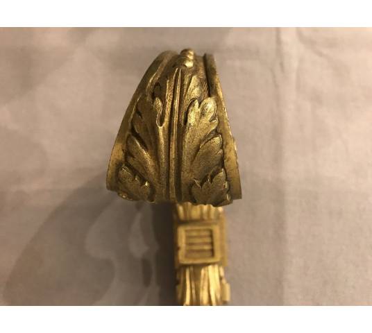 Patère en bronze doré d'époque 19 ème