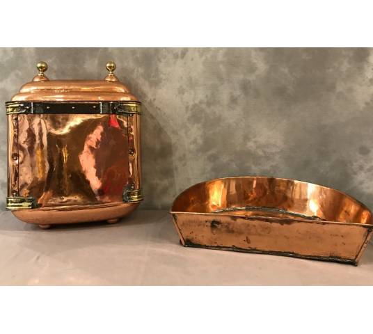 Copper fountain and vintage brass ring 18 th