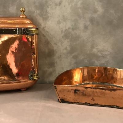 Copper fountain and vintage brass ring 18 th