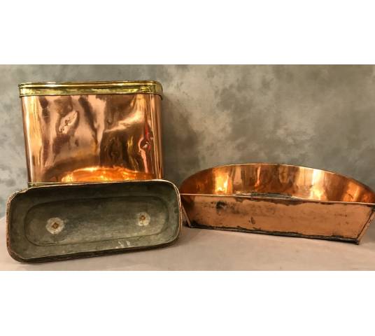 Copper fountain and vintage brass ring 18 th