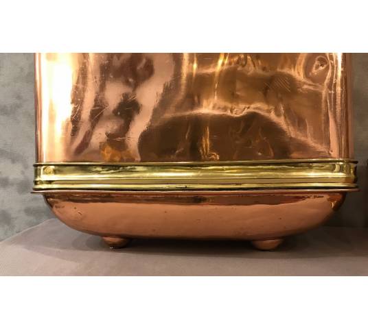 Copper fountain and vintage brass ring 18 th