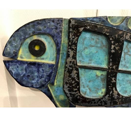 Ceramic fish enamelled circa 1975