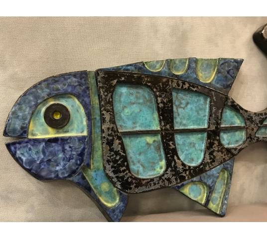 Ceramic fish enamelled circa 1975