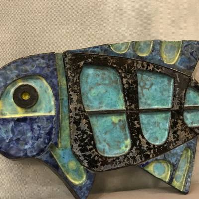 Ceramic fish enamelled circa 1975