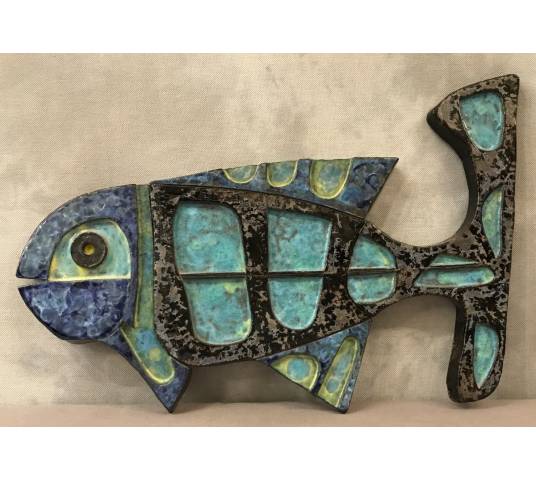 Ceramic fish enamelled circa 1975