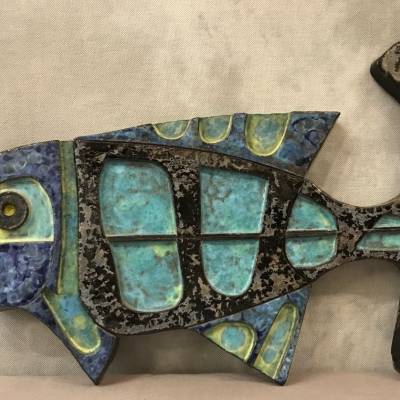 Ceramic fish enamelled circa 1975