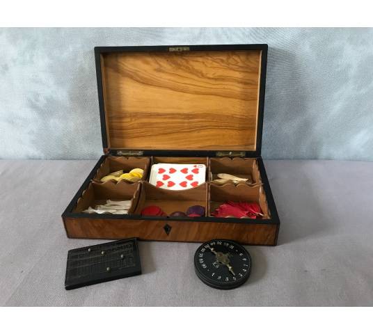 Period Stationery Wooden Gaming Box 19 th