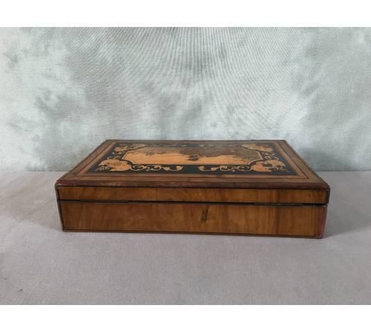 Period Stationery Wooden Gaming Box 19 th