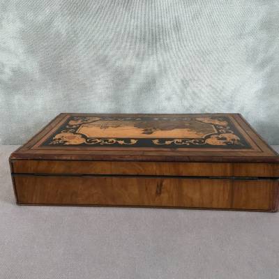 Period Stationery Wooden Gaming Box 19 th