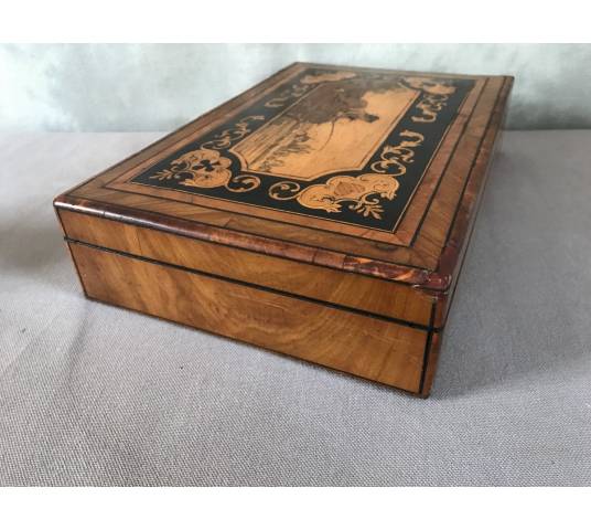 Period Stationery Wooden Gaming Box 19 th