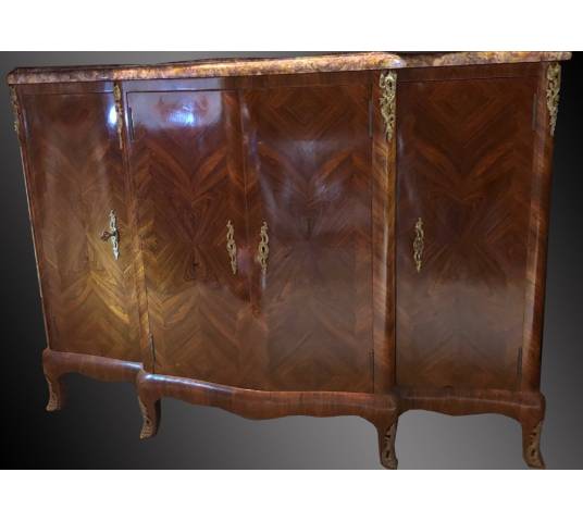 Enfilade Buffet en marquetry de bois de rose d' epoch 19 ème