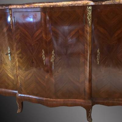 Enfilade Buffet en marquetry de bois de rose d' epoch 19 ème