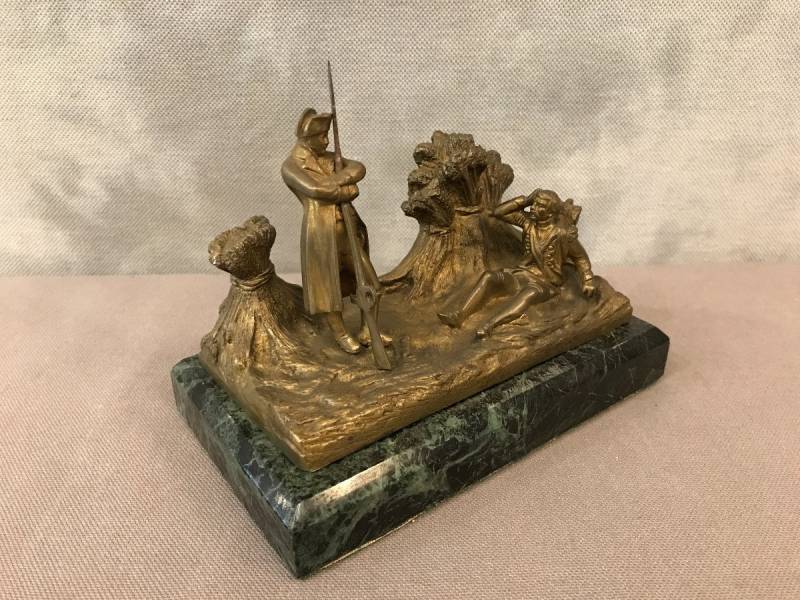 Beau bronze Napoléon sur socle en marbre d'époque 19 ème