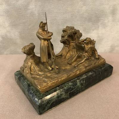 Beau bronze Napoléon sur socle en marbre d'époque 19 ème