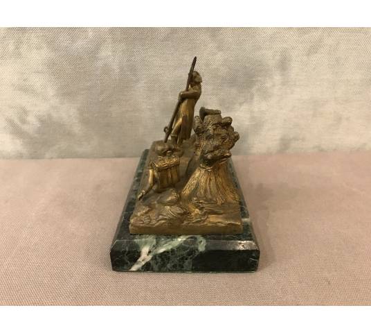 Beau bronze Napoléon sur socle en marbre d'époque 19 ème