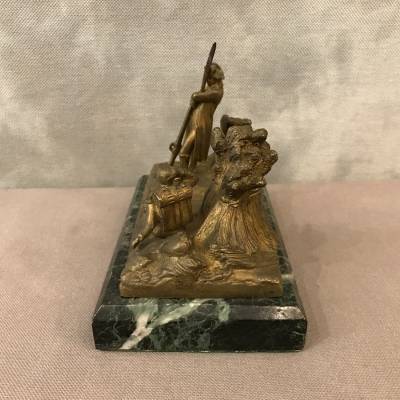 Beau bronze Napoléon sur socle en marbre d'époque 19 ème