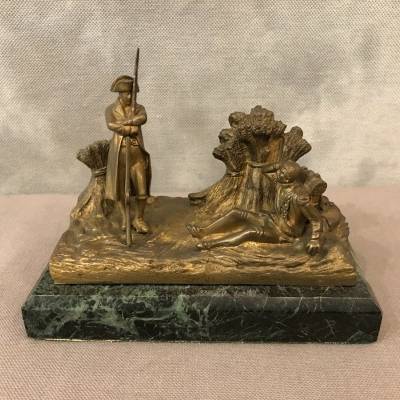 Beau bronze Napoléon sur socle en marbre d'époque 19 ème