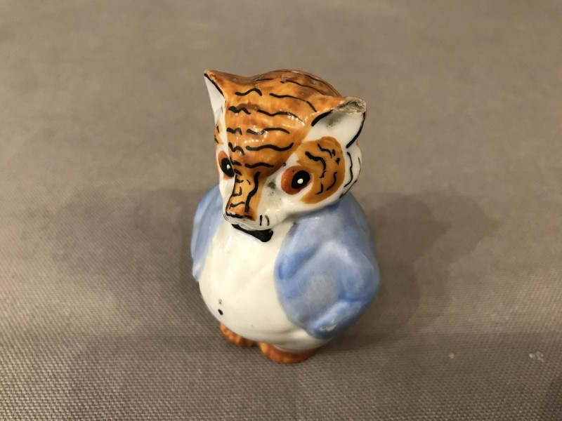 Chouette en salière en porcelaine Allemande d’époque 19ème