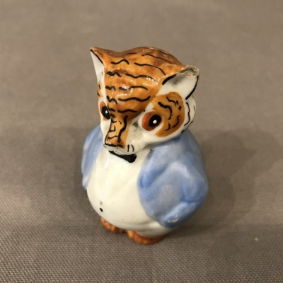 Chouette en salière en porcelaine Allemande d’époque 19ème