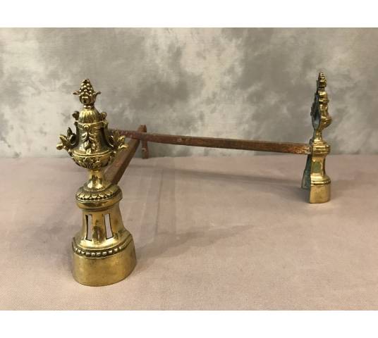 Small pair of period bronze channels 19 th of Louis XVI style