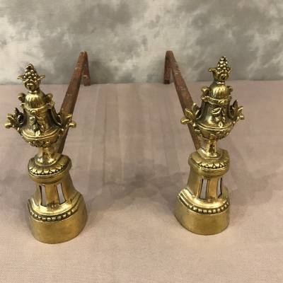 Small pair of period bronze channels 19 th of Louis XVI style