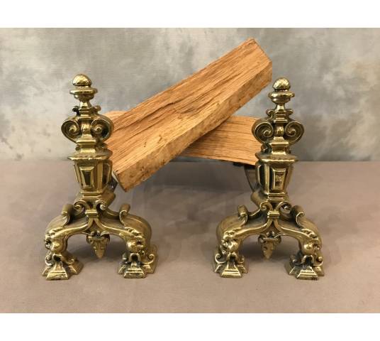 Pair of ancient track in polished bronze circa 1900